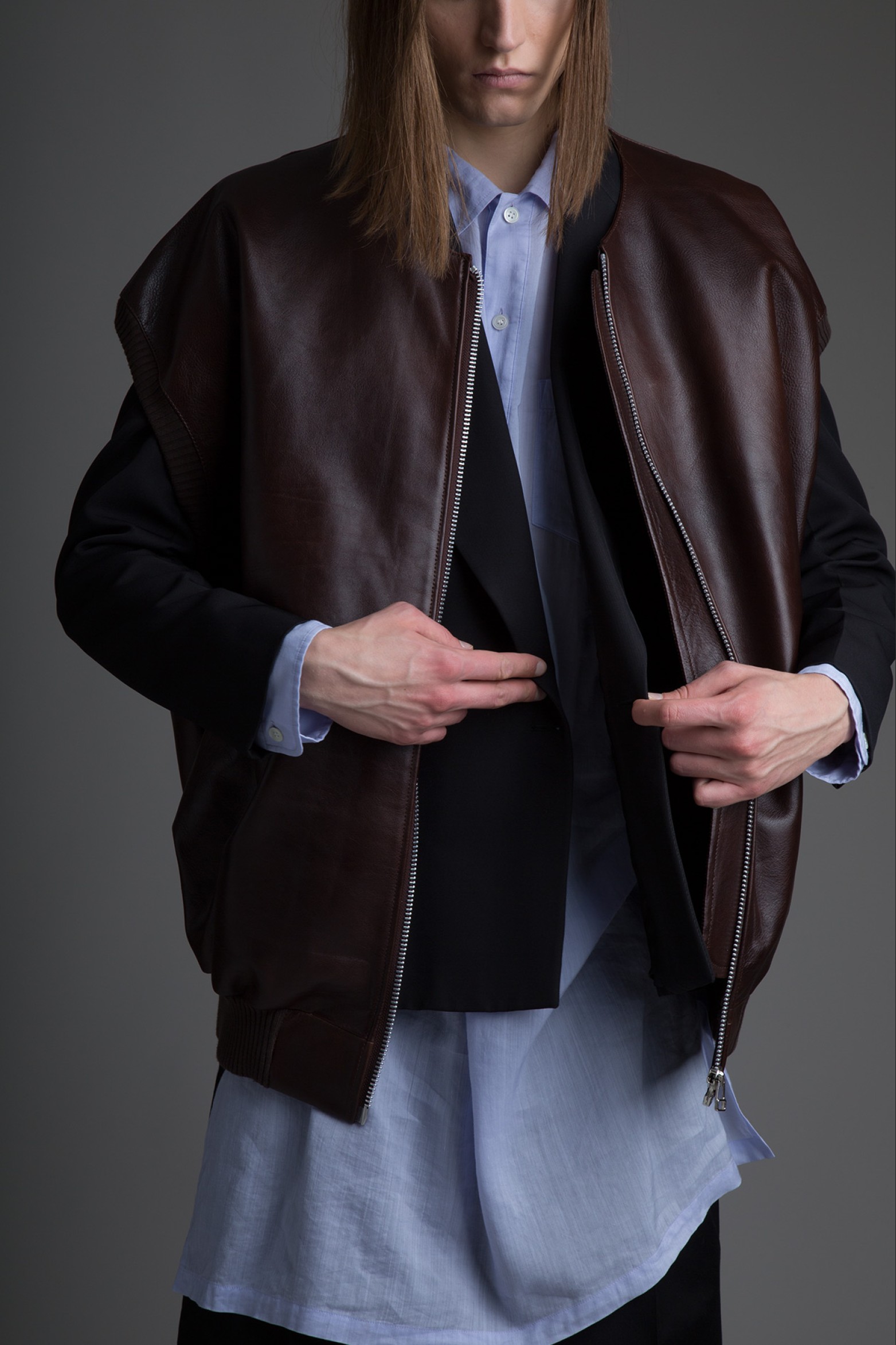 Hed Mayner Leather Vest